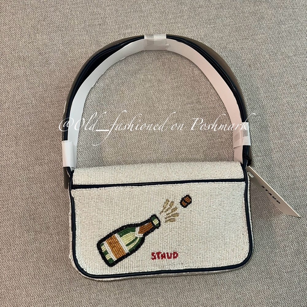 Price Firm - STAUD Tommy Beaded Shoulder Bag in Stautines - Picture 9 of 16